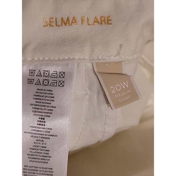 Michael Kors Womens Jeans Plus Size 20W High Rise Flare White Denim Tall NWT$135 - Picture 7 of 9